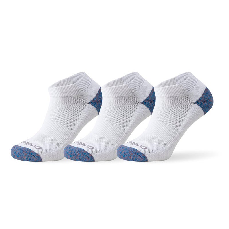 Oddball Men's Performance No-Show Socks â€“ XXL Size 15â€“18 â€“ 3-Pack Coolmax Padded Athletic Socks for Big Feet Comfort, White - Image 1